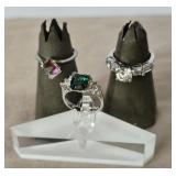 3 Costume Jewelry Rings