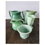 Collection of Vintage Mint Green Pottery McCoy,
