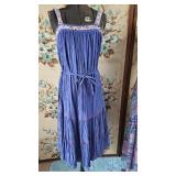 Eccobay 1980's Sun Dress Blue Gauzy