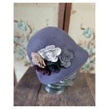 Felted Flower Cloche hat