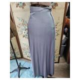 Vintage 70s Floor Length Skirt Blue