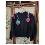 1980's That's Me! Applique Sweater Black