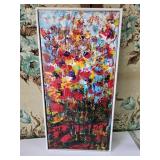 Signed Textured Abstract Colorful Painting