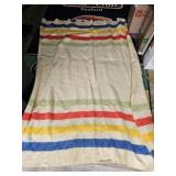 Vintage Hudson Bay STYLE Striped Wool Blanket