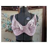 Vintage 90s Satin & Lace Bra Lavender No Tags