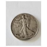1945 Walking Liberty Half Dollar 90% Silver