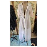 Vintage Semi Sheer Peignoir / Robe Champagne