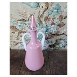 Sterling Silver Pink Handblown Glass Cruet Bottle