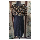 Gopal Mark & John Silk Beaded Cocktail Dress