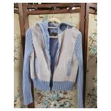 Rampage Vintage Suede & Blue Knit Jacket