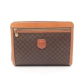 Celine Macadam Clutch Dark Brown