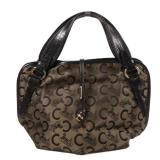 Celine Canvas Hand Bag Brown