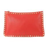 Valentino Calfskin Pouch Red
