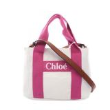 Chloe 2Way Handbag White Pink
