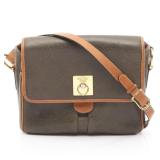 Celine Gancini Shoulder Khaki Green
