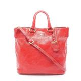 Prada Patent 2Way Tote Red