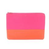 Celine Leather Clutch Pink Orange
