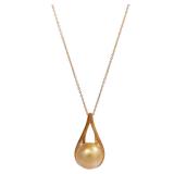 Pearl Diamond Necklace Yellow Gold