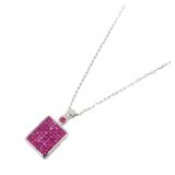 Ruby Necklace White Gold