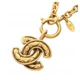 Chanel Coco Mark GP Gold Necklace