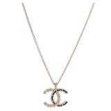 Chanel CC Metal Gold Black Necklace