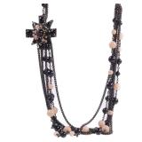 Chanel CC PVC Metal Black Beige