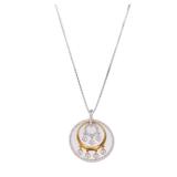 Diamond Necklace Yellow White Gold