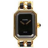 Chanel Premiere S Quartz Gold Plated Black