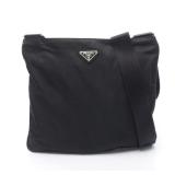 Prada Nylon Leather Shoulder Black