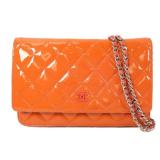 Chanel WOC Patent Orange