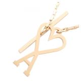 AMI Heart Logo GP Gold Necklace