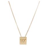 Celine Alphabet W Necklace Gold