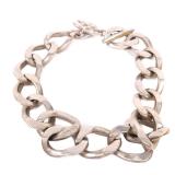 Chanel CC Choker Necklace Silver