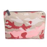 Valentino Nylon Pouch Clutch Pink Black