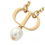 Dior CD Pearl GP Gold Necklace
