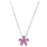 Sapphire Diamond Necklace White Gold