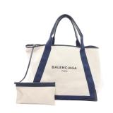 Balenciaga Navy Cabas M White Navy
