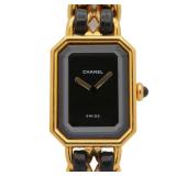 Chanel Premiere L Quartz Gold Plated Black