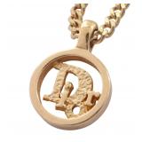 Dior Circle Logo GP Gold Necklace