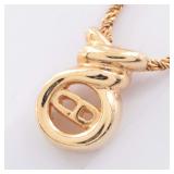 Dior CD Logo GP Gold Necklace