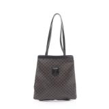Celine Macadam Shoulder Tote Black Brown