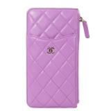 Chanel Lambskin Pouch Purple