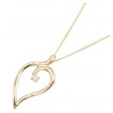 Tiffany Leaf Heart 1PD Necklace