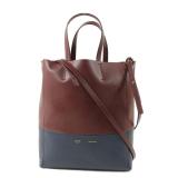 Celine Small Vertical Cabas Brown Navy