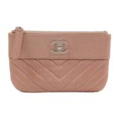 Chanel Zip Mini Pouch Dusty Pink