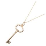 Tiffany Oval Key Necklace Pink Gold