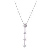 Diamond Necklace 18K White Gold