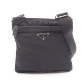 Prada Nylon Leather Shoulder Black