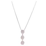 Diamond Necklace 18K White Gold