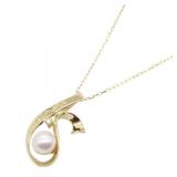 Mikimoto Pearl Necklace Yellow Gold